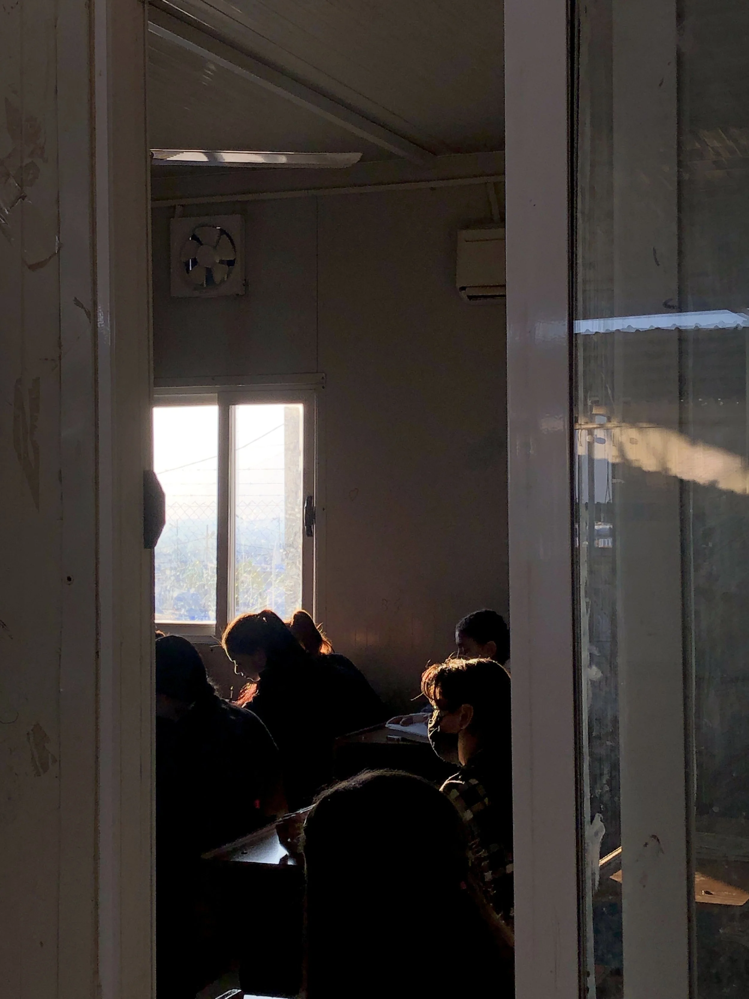 Yazidis students in refugee camp in Iraqi Kurdistan