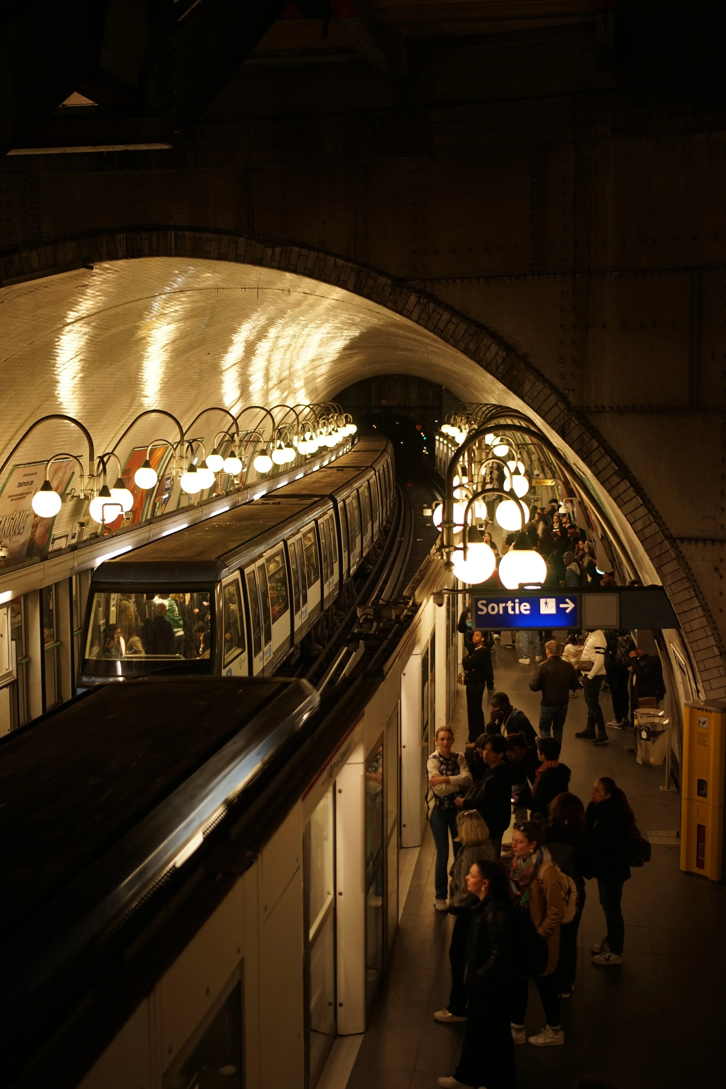 Metro tunnel in Paris