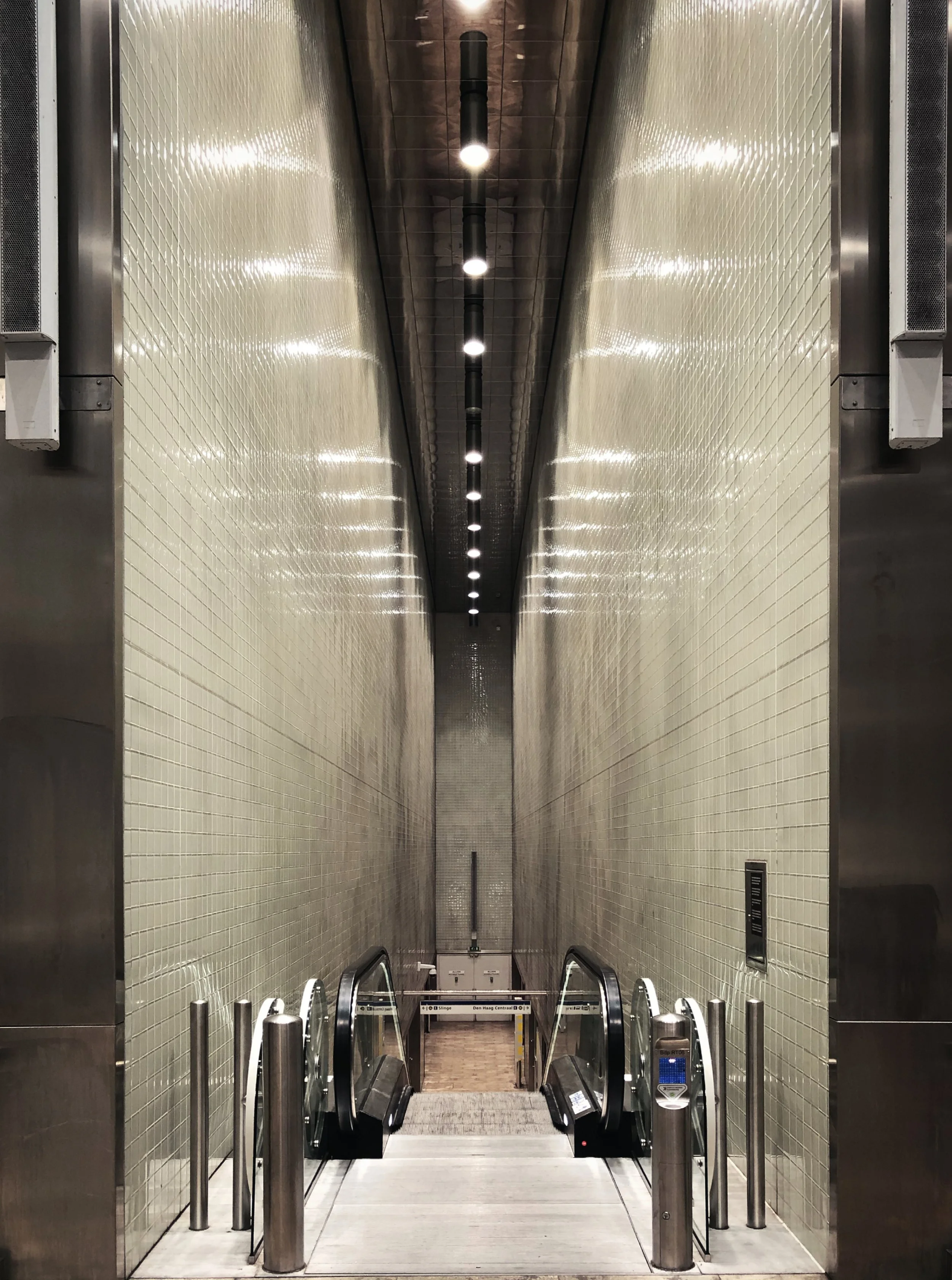 Metro station hall in Rotterdam