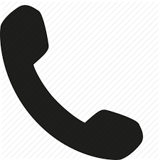Silhouette of a black telephone handset