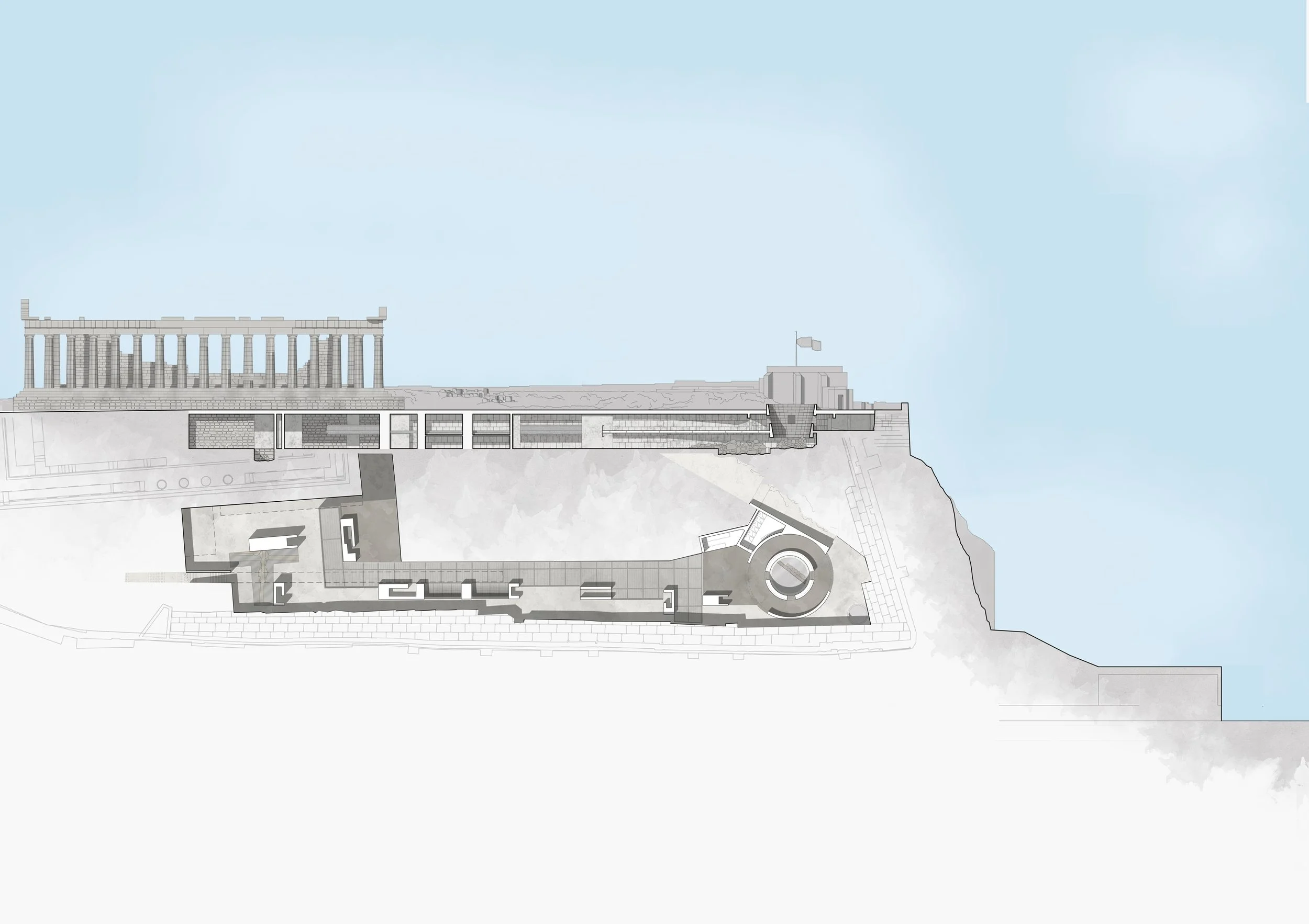 Museo_Pianta e sezione longitudinale.jpg