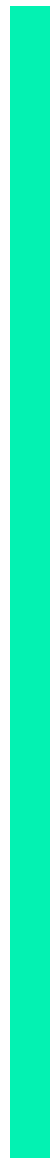 A tall, narrow, vertical turquoise-colored rectangle on a white background.