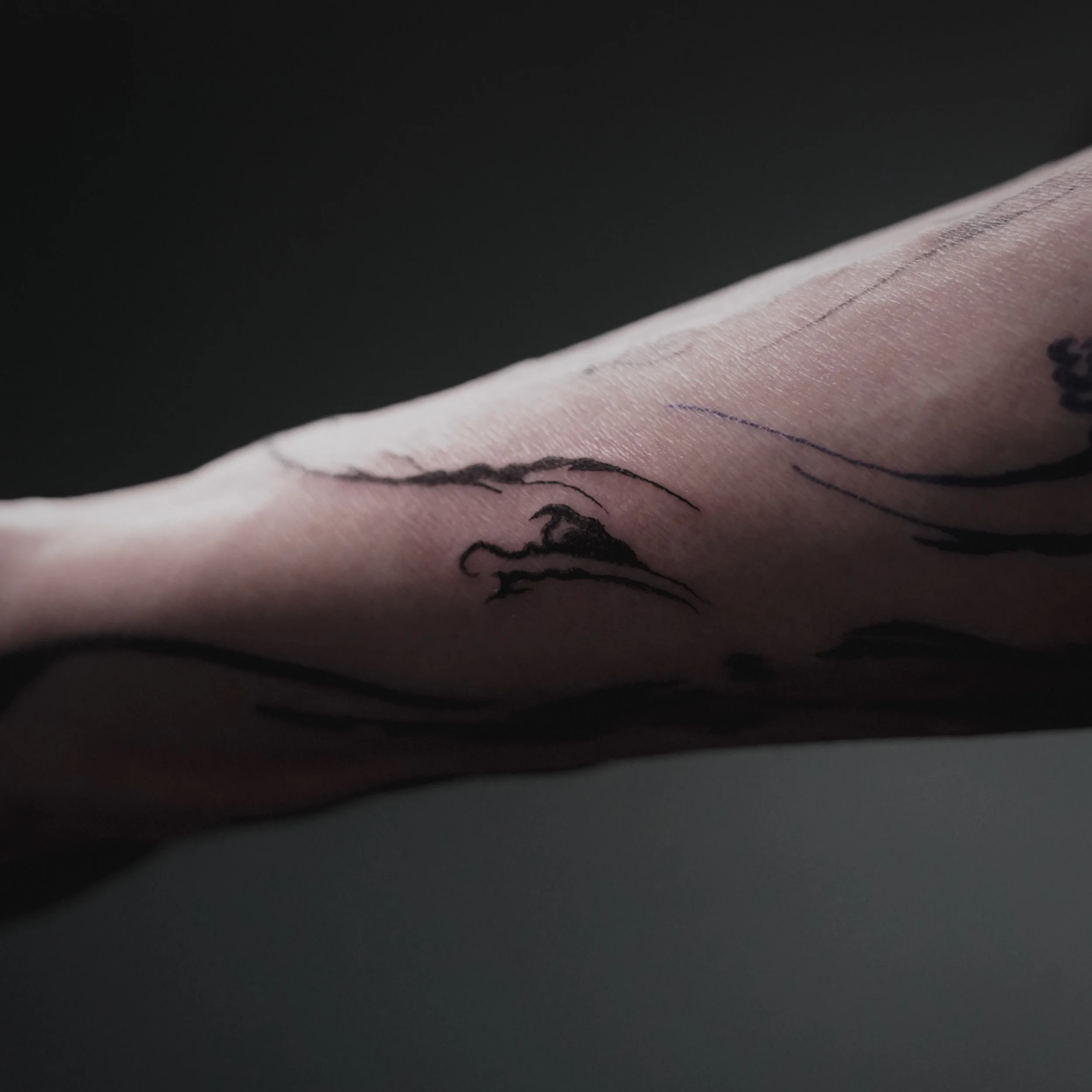 fineline spiritual ornamental tattoo