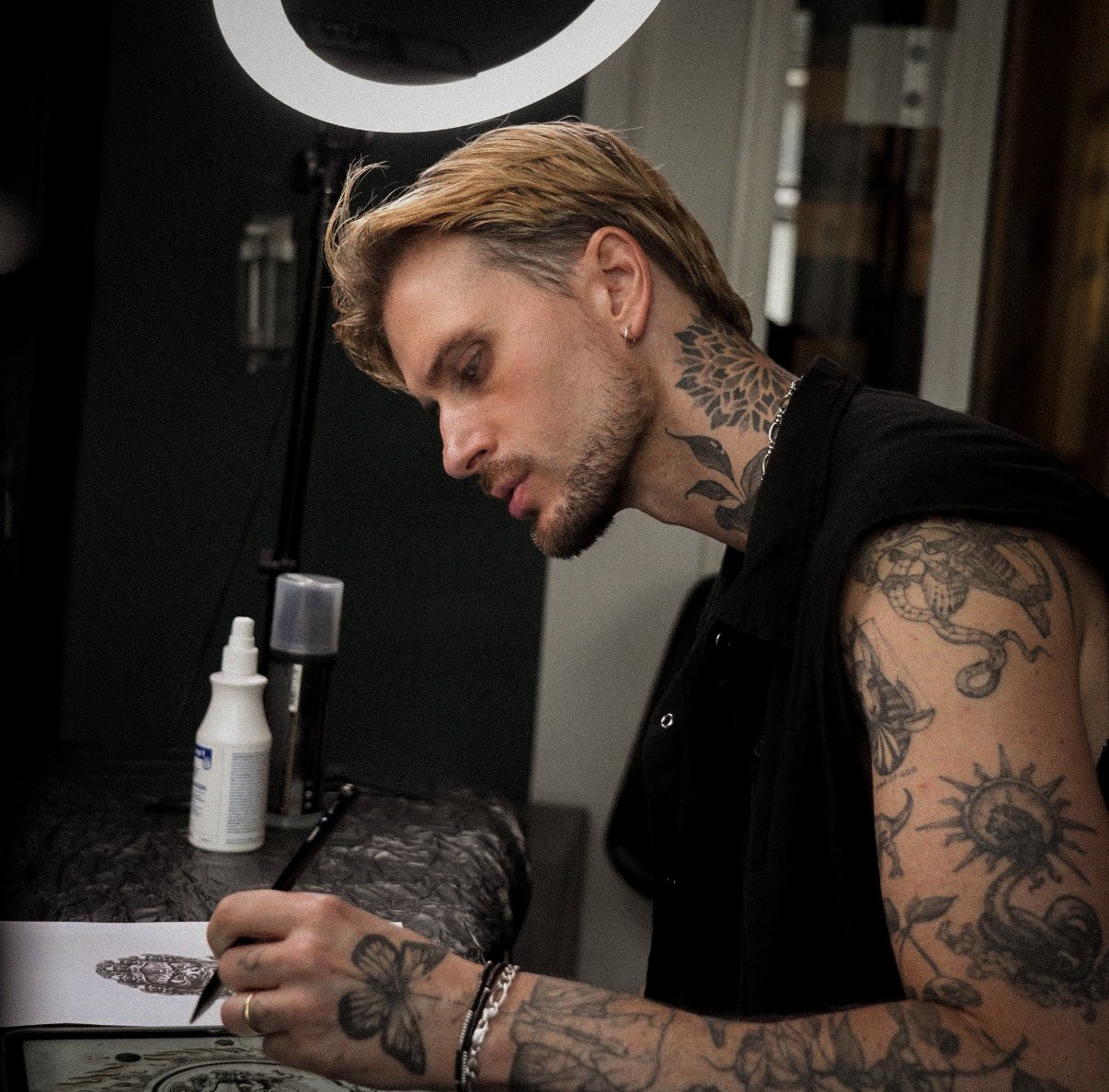 Thomas Tranchina Designing in his studio