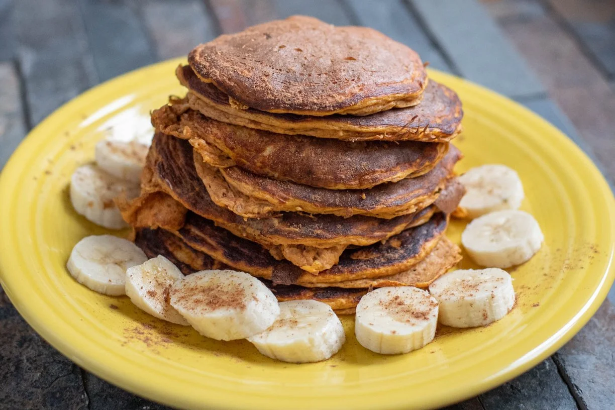 High-Protein Pumpkin Spice Pancakes