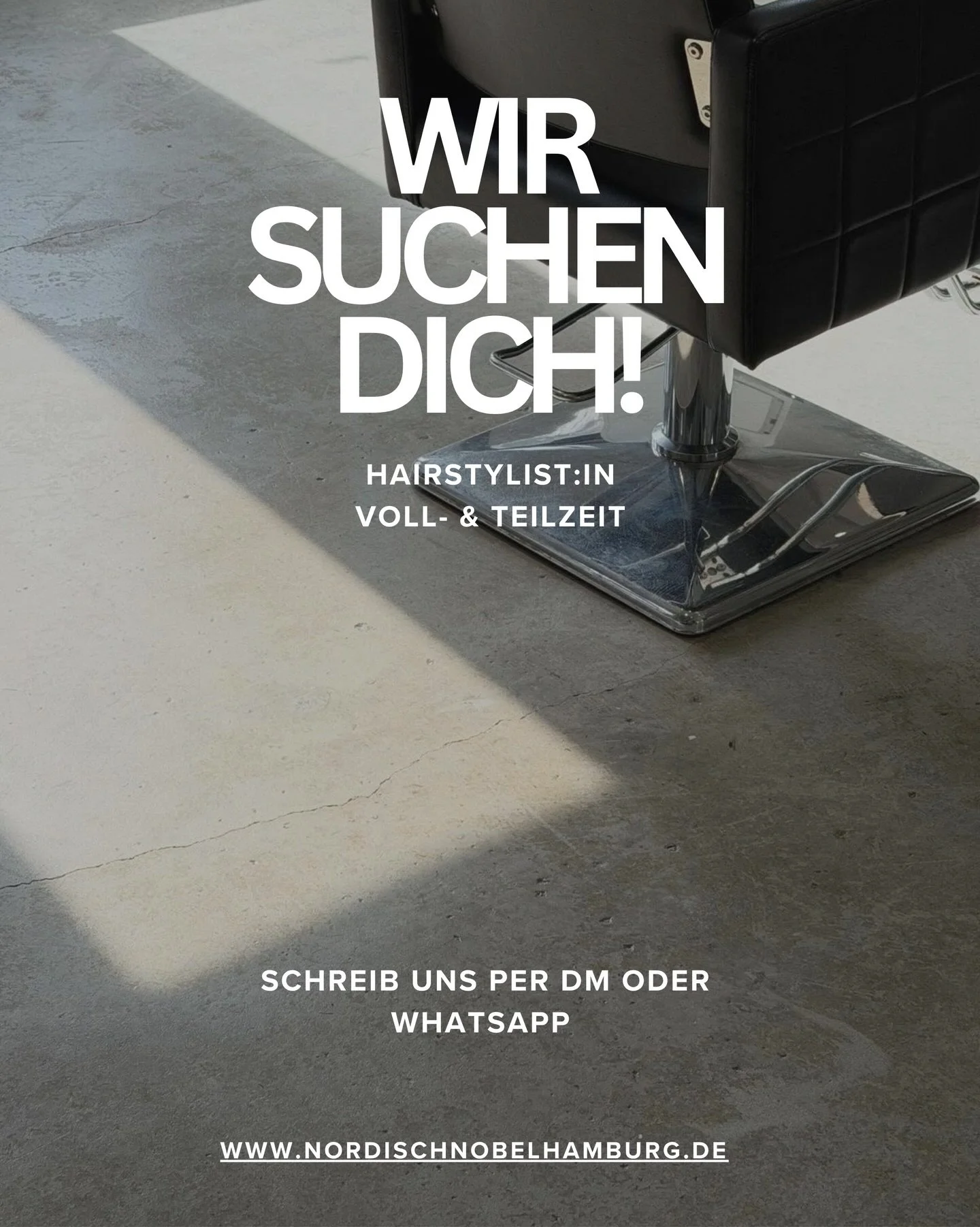Wir wachsen und suchen Verst&auml;rkung in Winterhude! 

Arbeiten bei Nordisch Nobel hei&szlig;t
&bull; neues, &auml;sthetisches Studio am M&uuml;hlenkamp
&bull; junges, entspanntes Team
&bull; regelm&auml;&szlig;ige Weiterbildungen
&bull; HVV Karte 