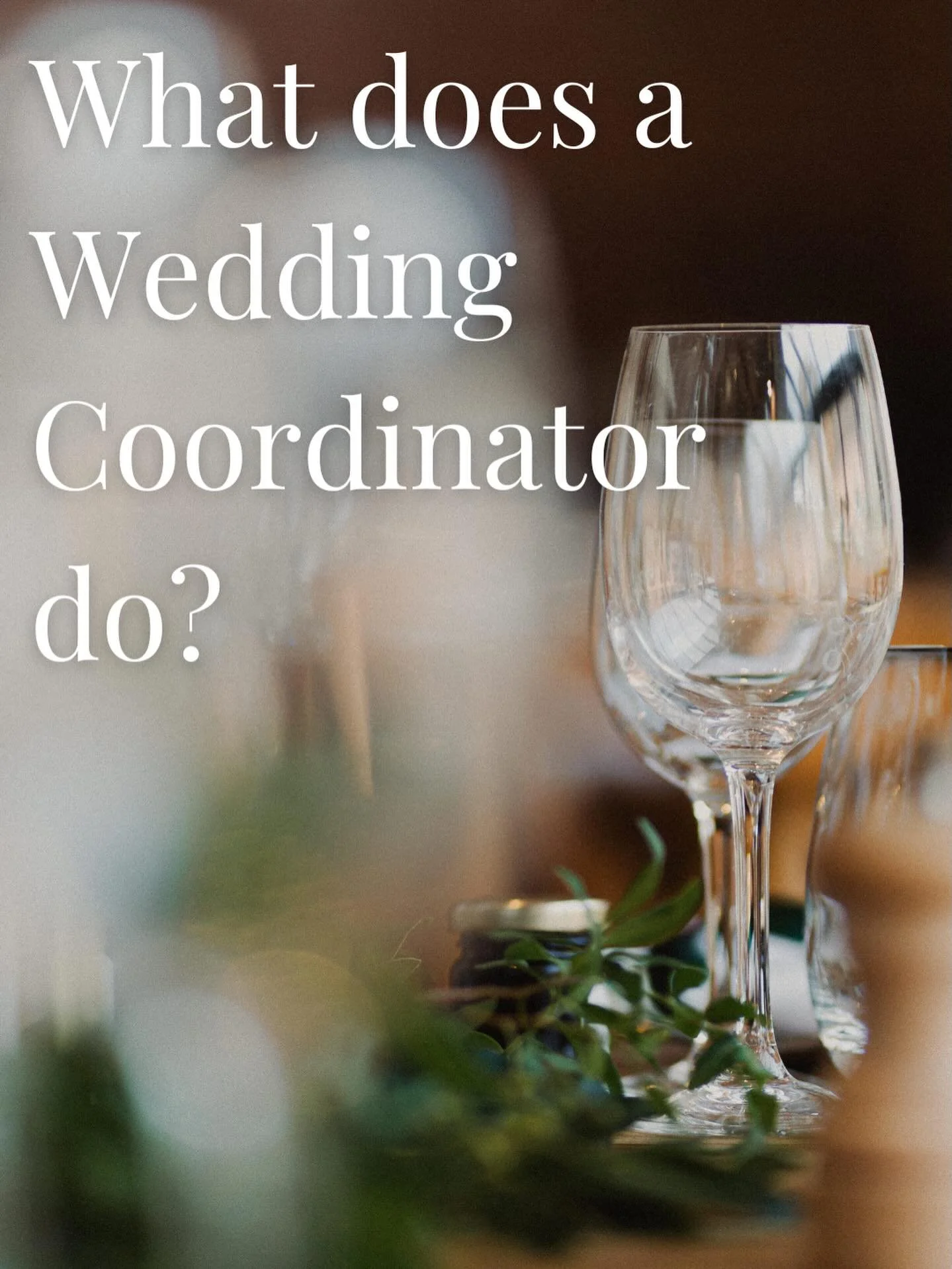 I think most people these days know what a wedding planner is, but as a wedding coordinator, I&rsquo;m often asked what the difference is. 

Unlike a wedding planner who manages the whole planning process from start to finish, a coordinator focuses o