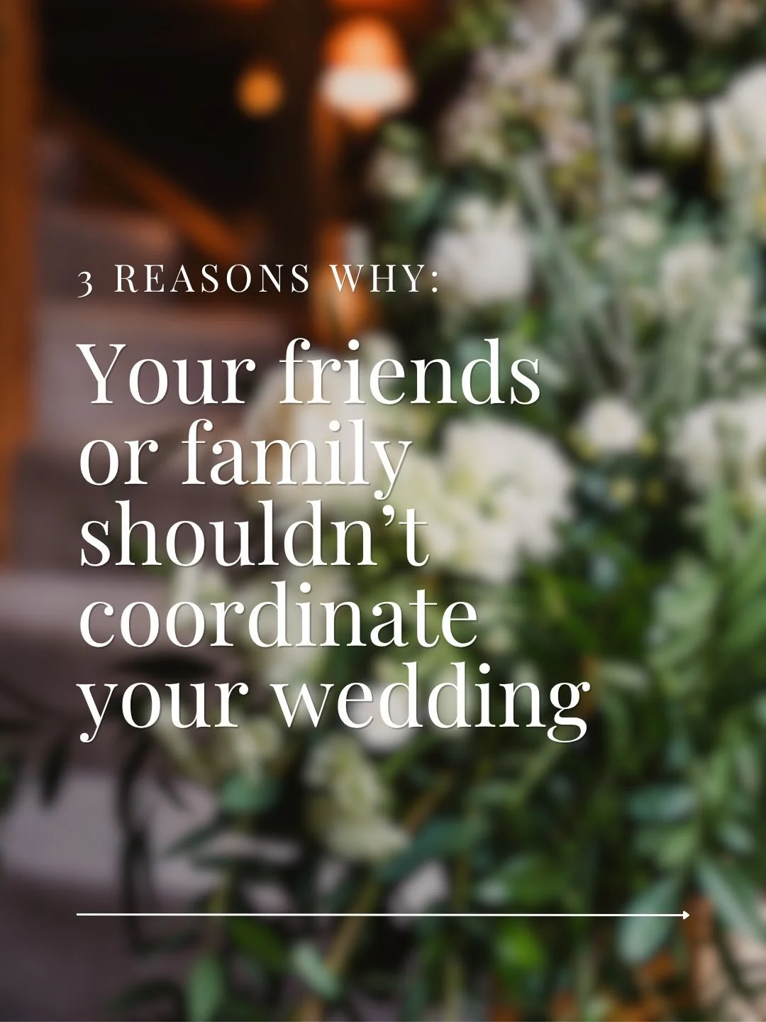 Can&rsquo;t I just ask one of my friends and family to coordinate my wedding? Of course you can, but I can think of a few reasons why hiring a coordinator is a better idea. 

Now, I know it&rsquo;s YOUR wedding day, but I&rsquo;m a big believer in we