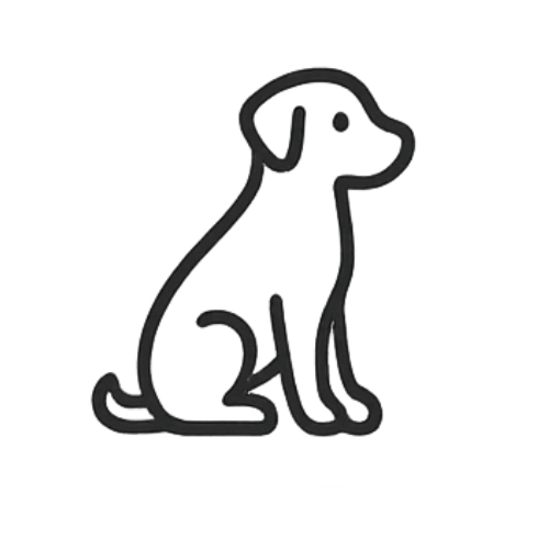 Dog practising sit and stay exercises during home training visit - Icon