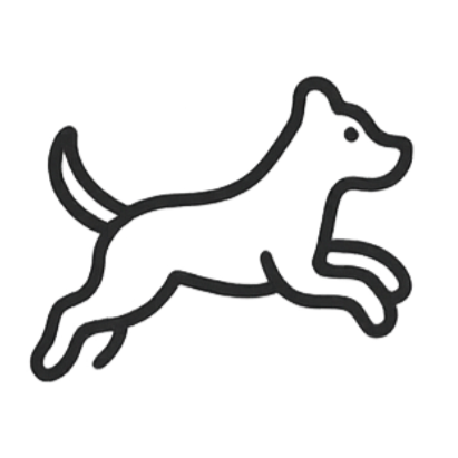 Dog learning calm greetings during personalised training session - Icon