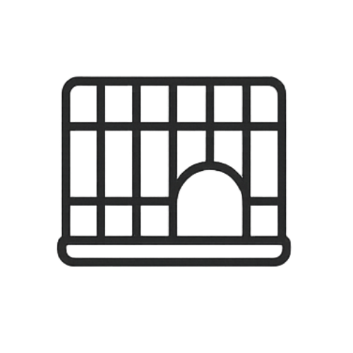 Puppy learning to relax in crate during in-home training support - Icon