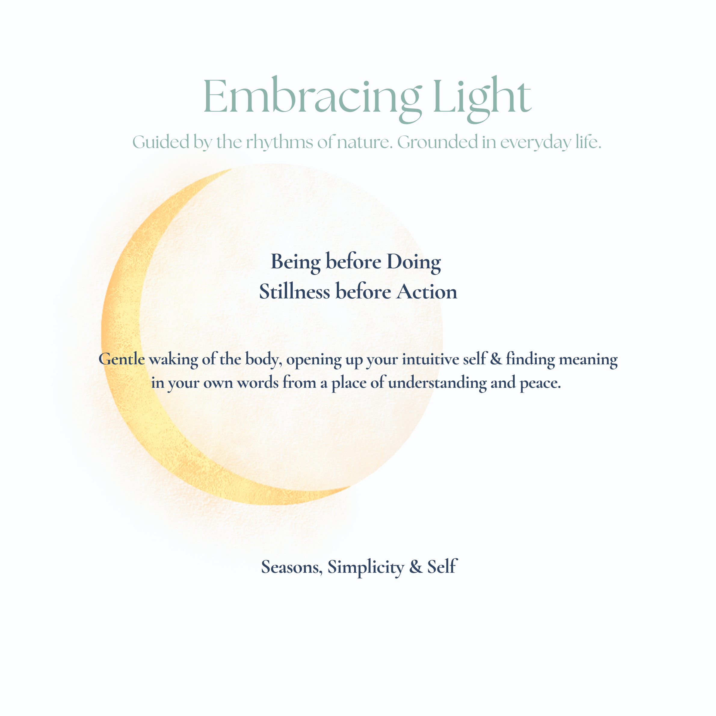 Embracing Light - Monthly Half-Day Grounding Retreat