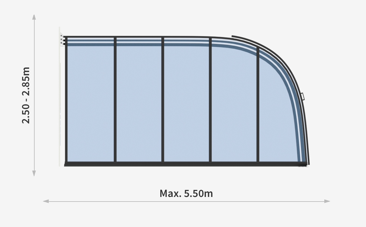SUPREME teraszfedés méretek