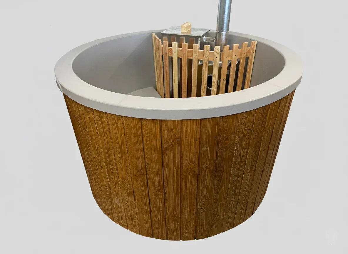 Antracit szürke polipropilén dézsa test külső merevítéssel, beépítésre kész állapotban.