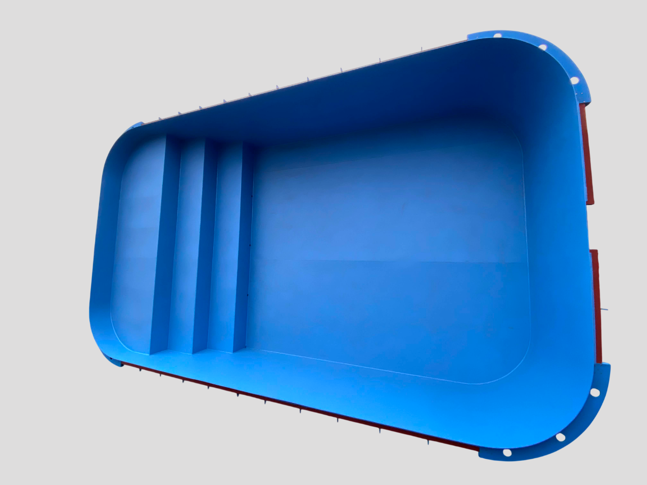 Kerti téglalap alakú műanyag medence tartós polipropilén kivitelben, kék színben.