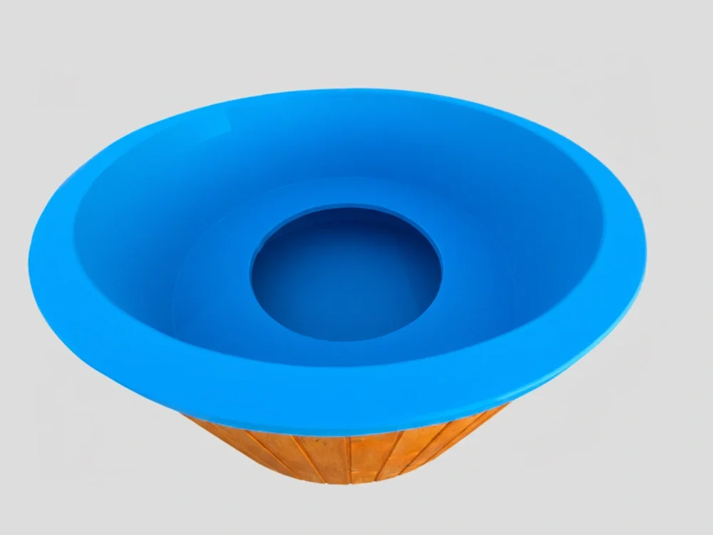 Padkás kialakítású műanyag medence