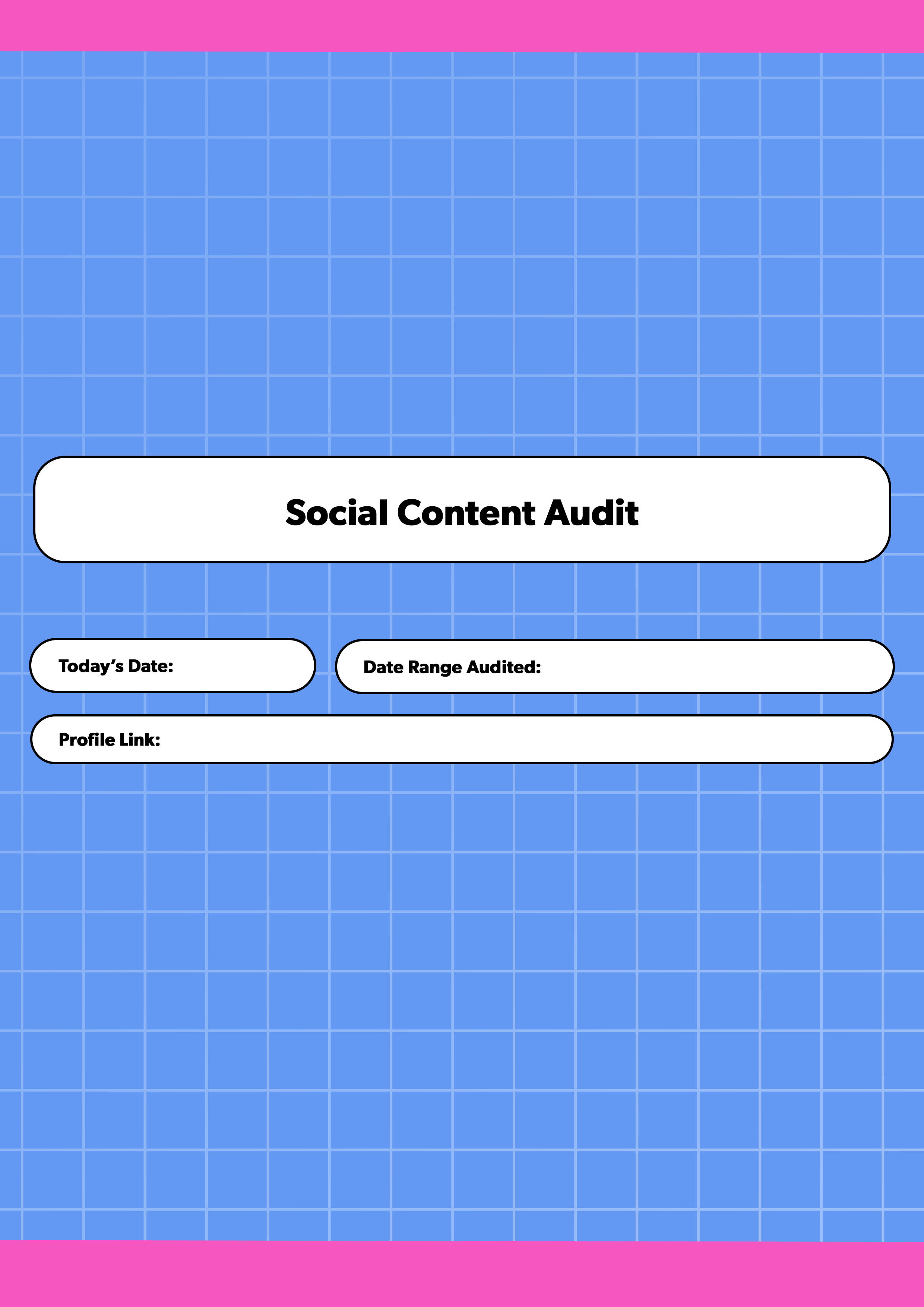 Social Content Audit Template
