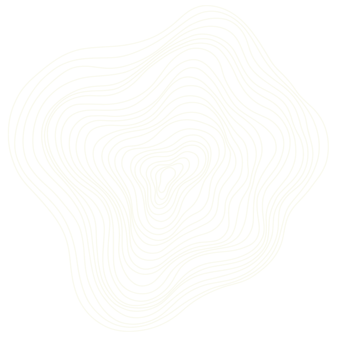 A pattern of yellow concentric lines on a black background forming an irregular, organic shape.