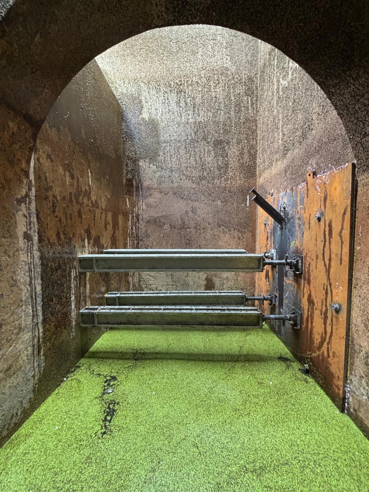 Secondary isolation installed by the MMP confined space team 