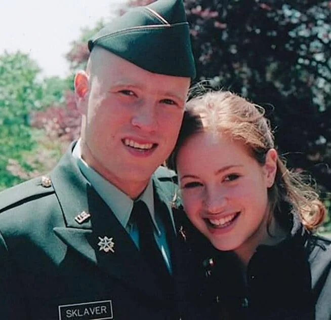 Captain Ben Sklaver's image with his wife.