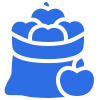 bag with apples icon