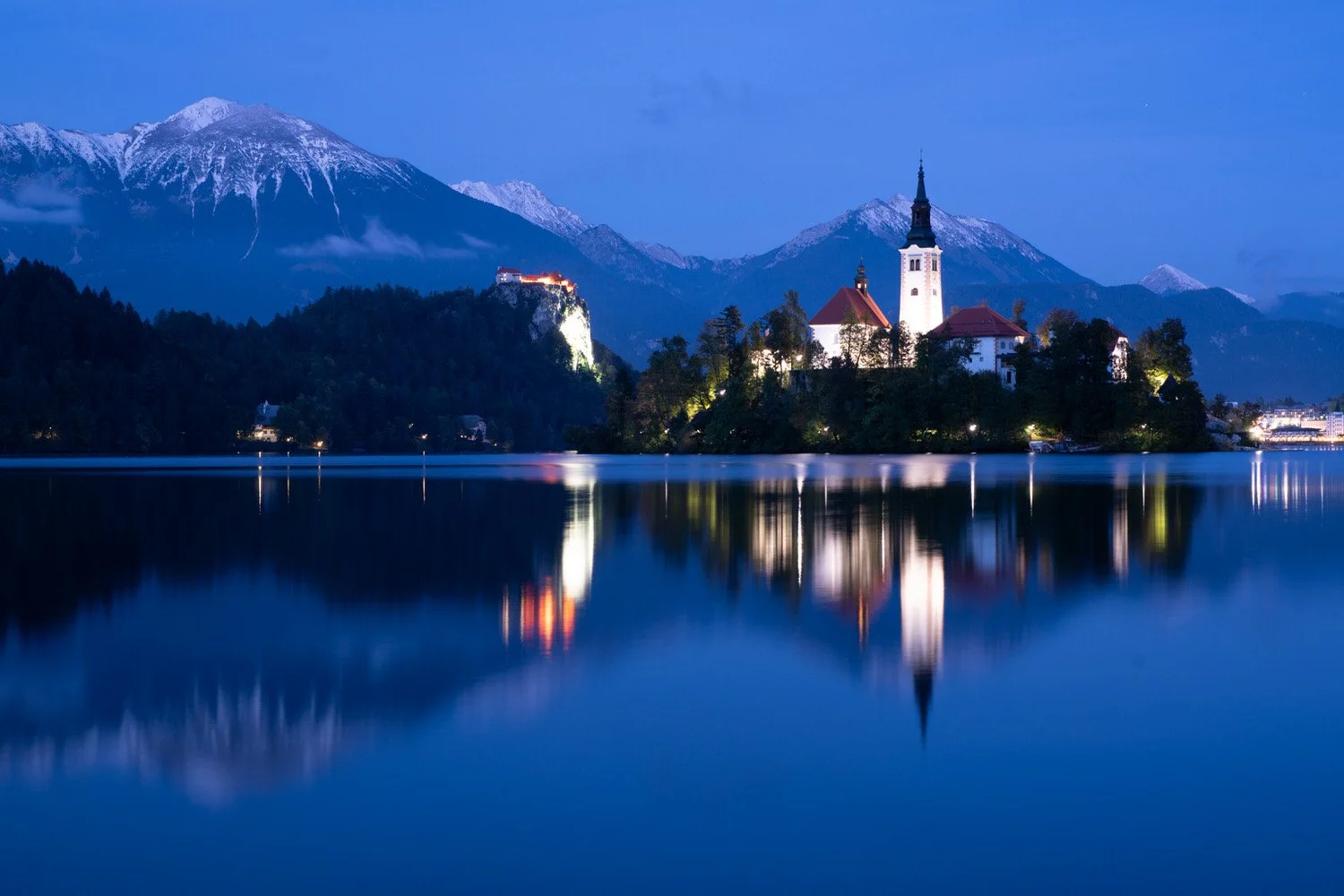 Bled At Night – Slovenia 

  Water + Edges, Built Traces  	