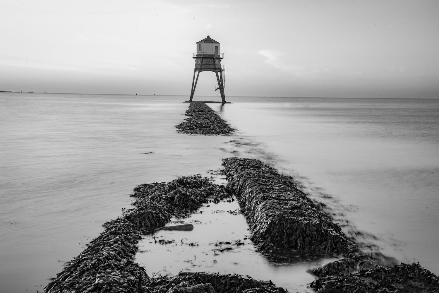 Dovercourt Lighthouse in Mono – UK

  Water + Edges, Built Traces  	