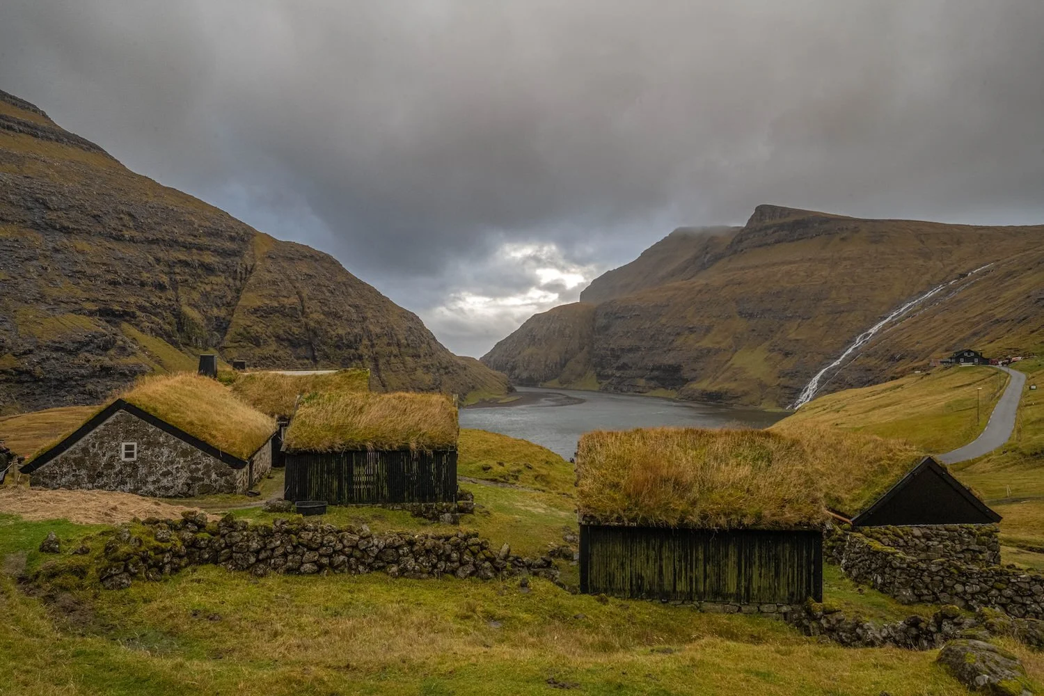 Turf Roof Village - Faroe Islands 	

  Land + Terrain, Built Traces  	