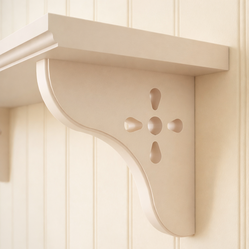 Fluted with Flower Bracket