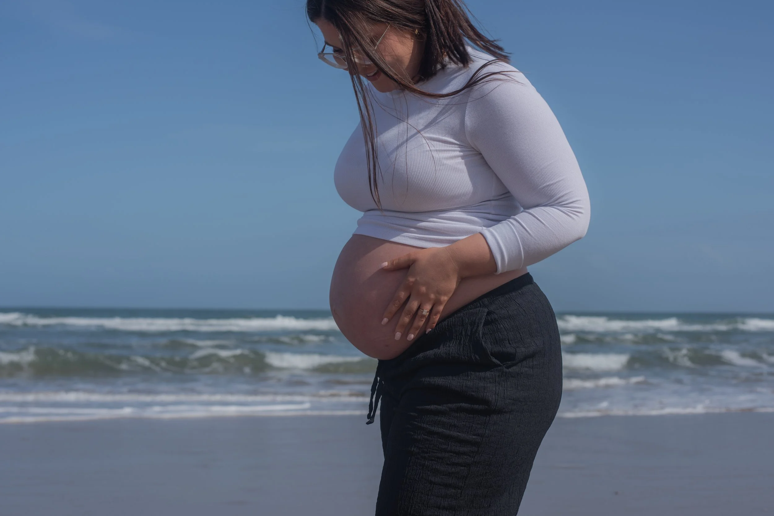 A North Coast Beach Maternity Session with a Beautiful Name Reveal
