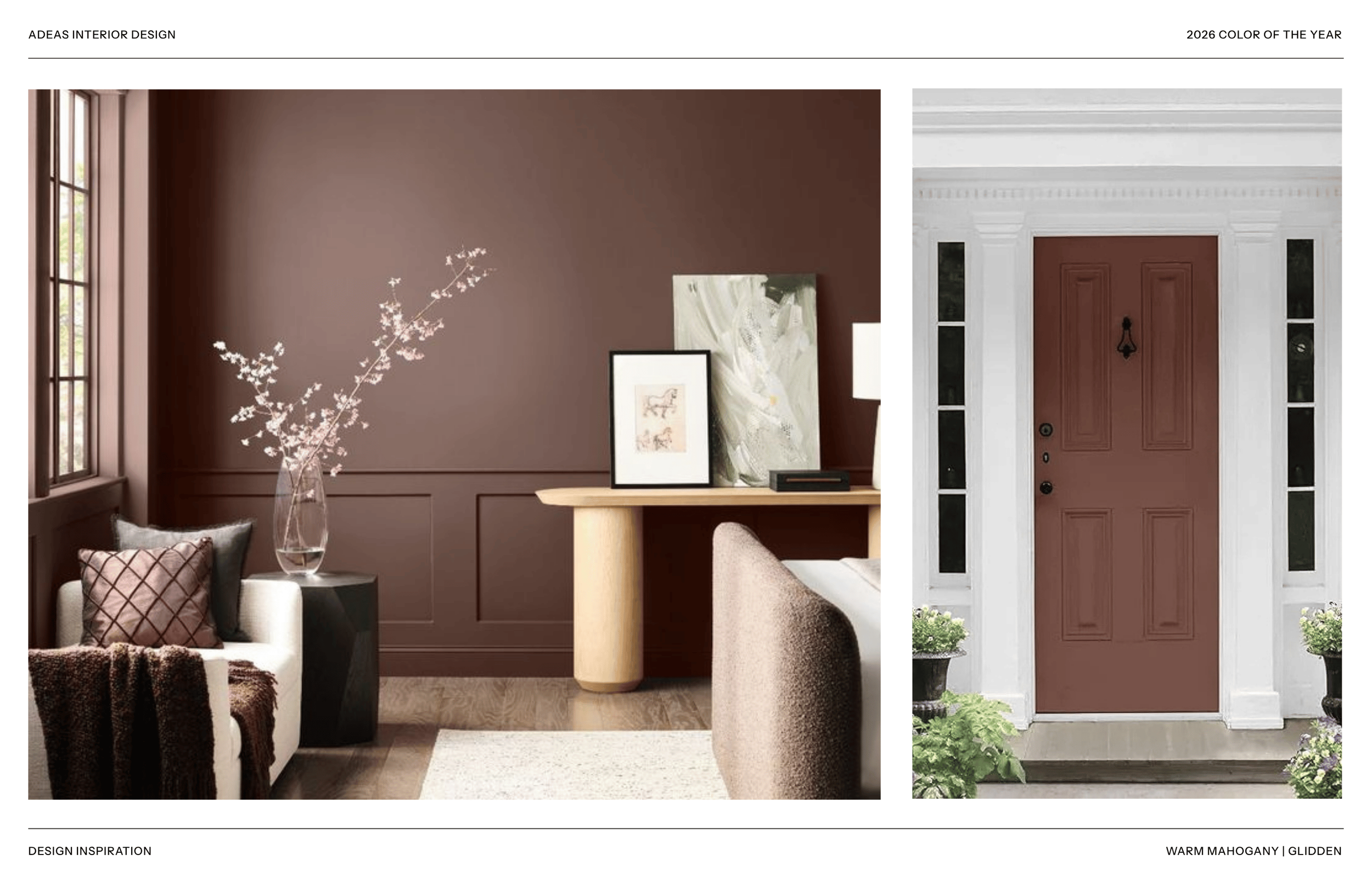 2026 Color of the Year Warm Mahogany