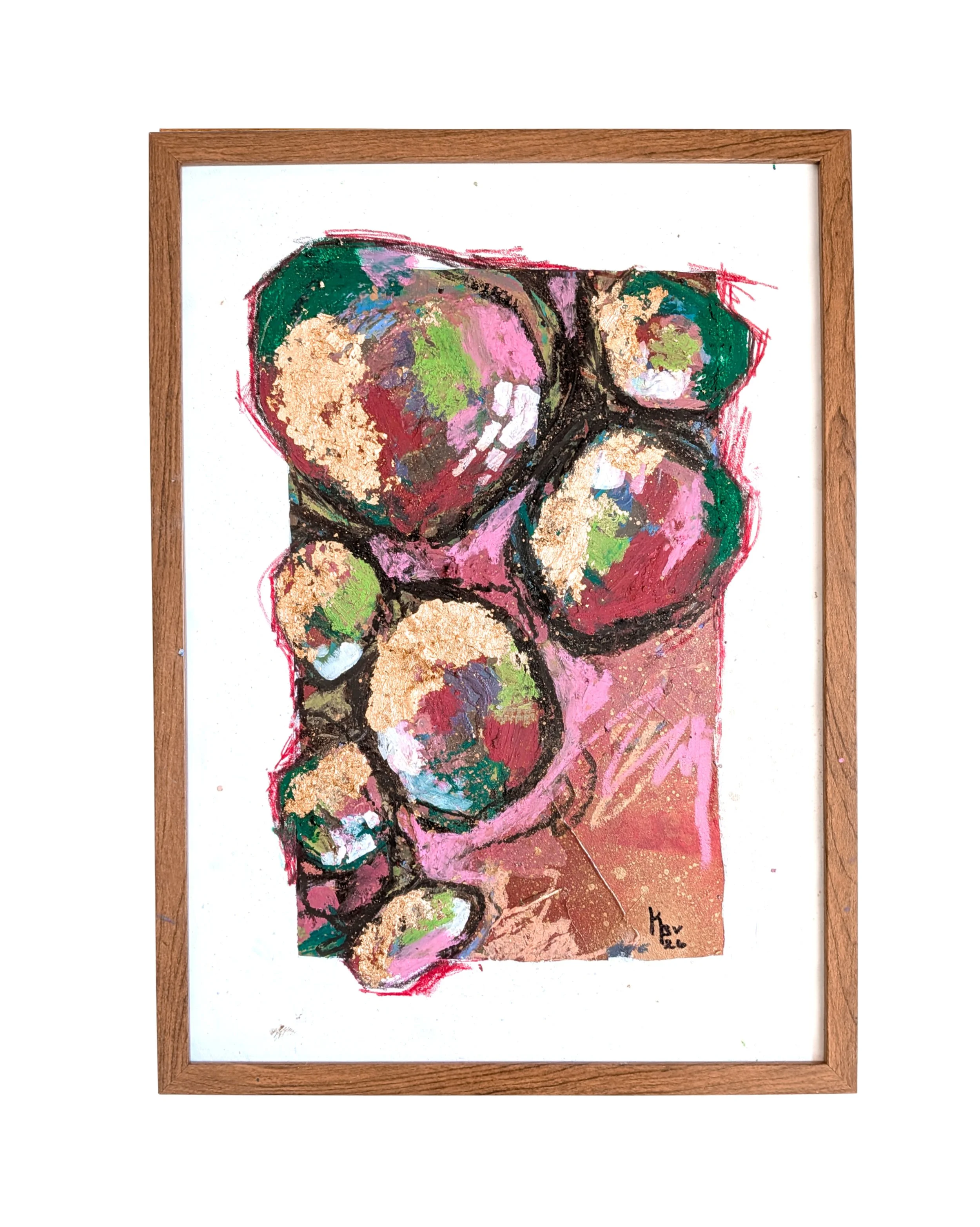 "Rust" - A3 Acrylic paint, oil pastels, spray paint on watercolor paper.
