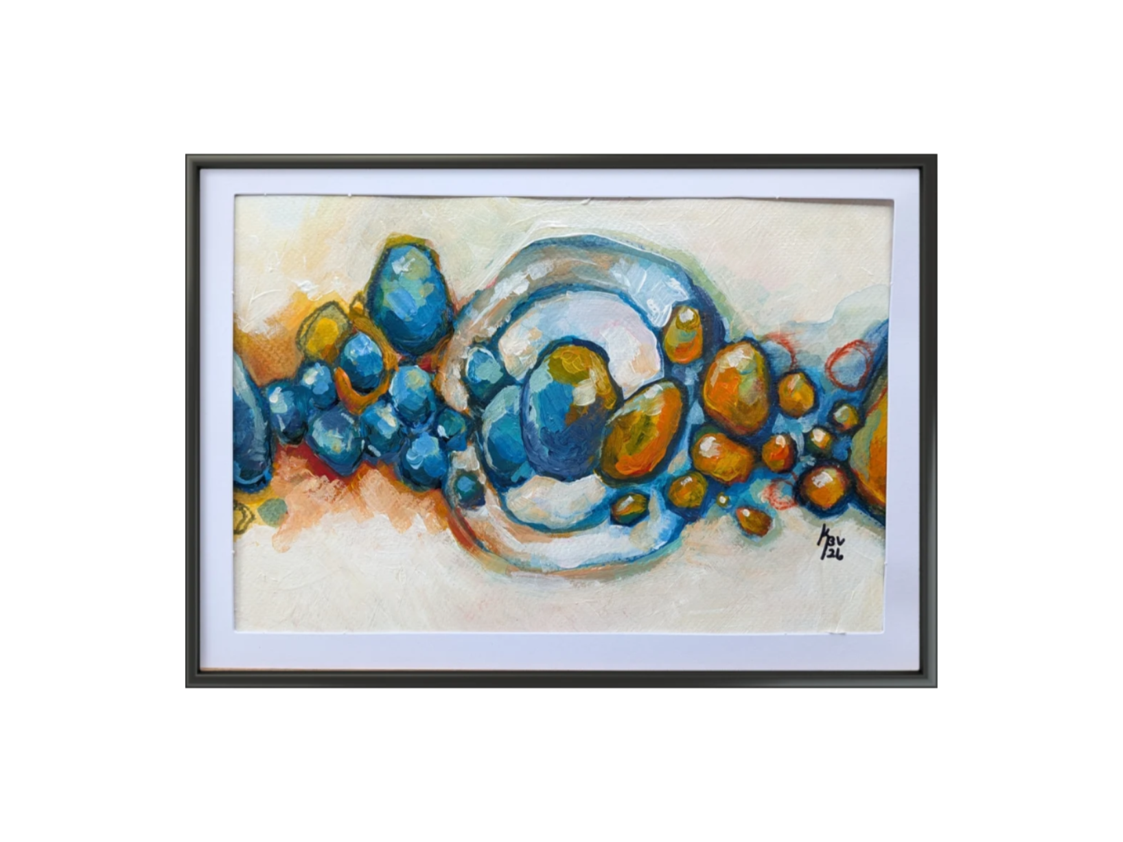 "Opposites attract" - A4 Acrylic on watercolor paper.