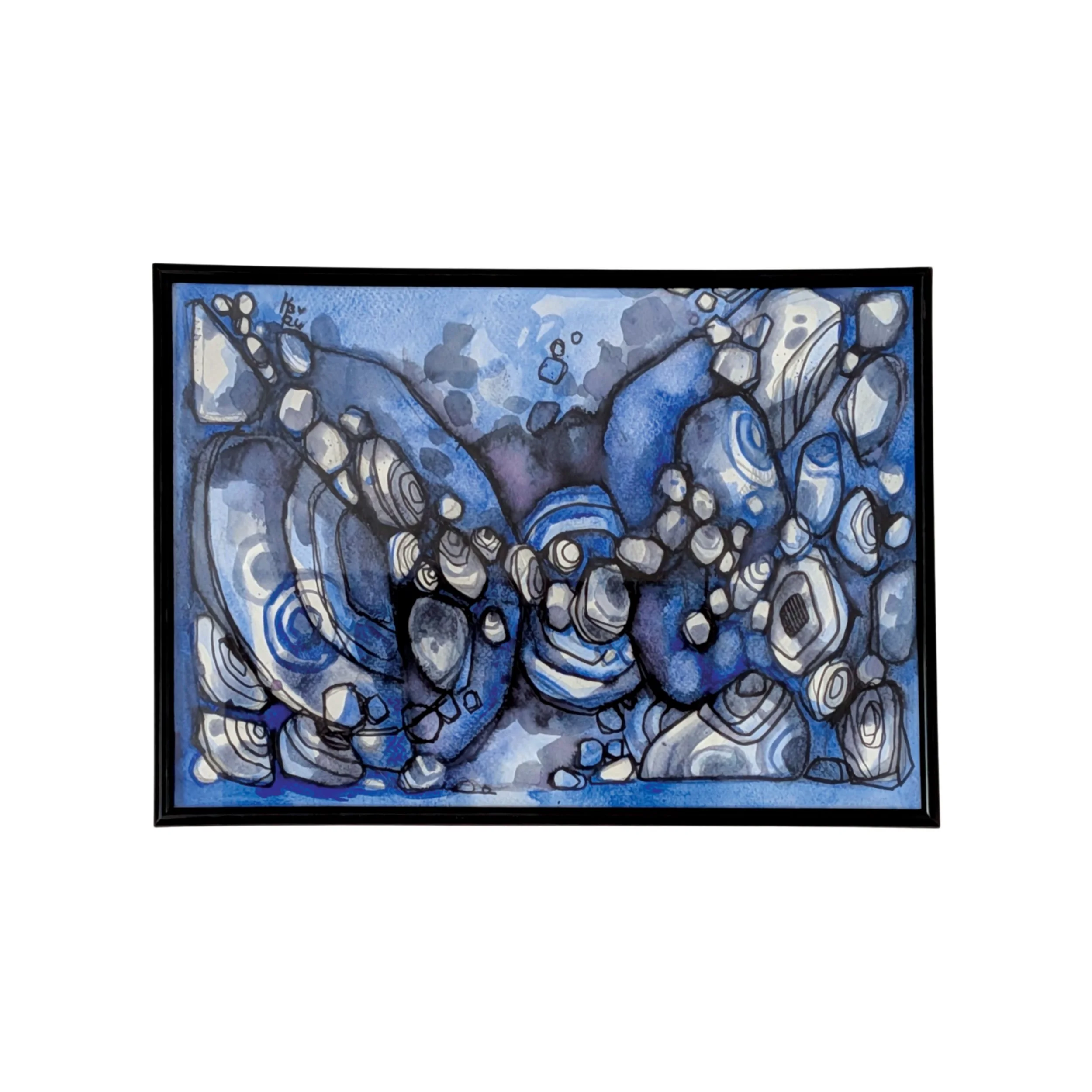 "Deep dive" - A4 - Bl&aelig;k og akvarel p&aring; papir.

#danskkunst #tegning #originalkunst #bl&aelig;k #kultur