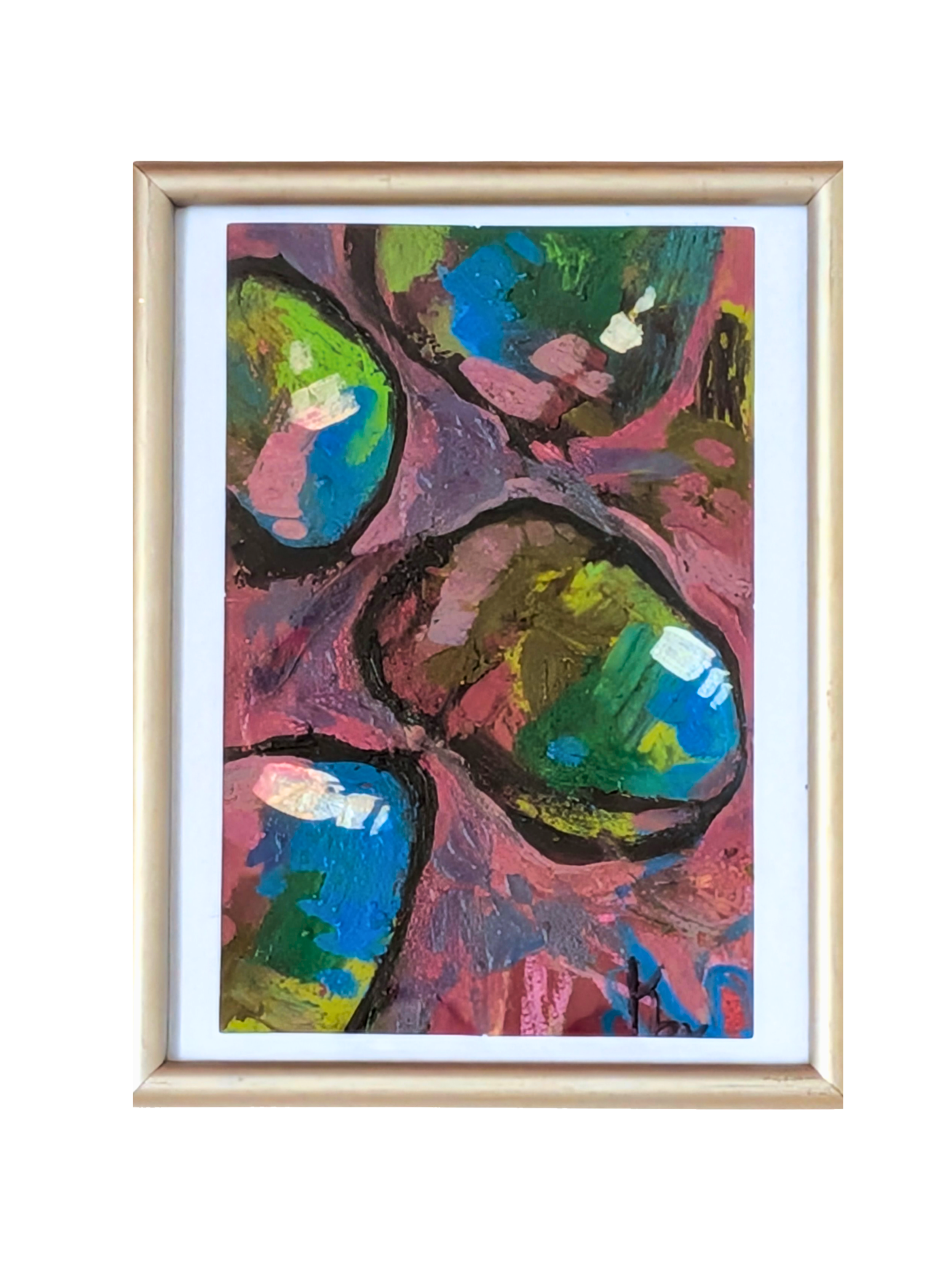 "Små sten" - A5 - Mixed media på papir.