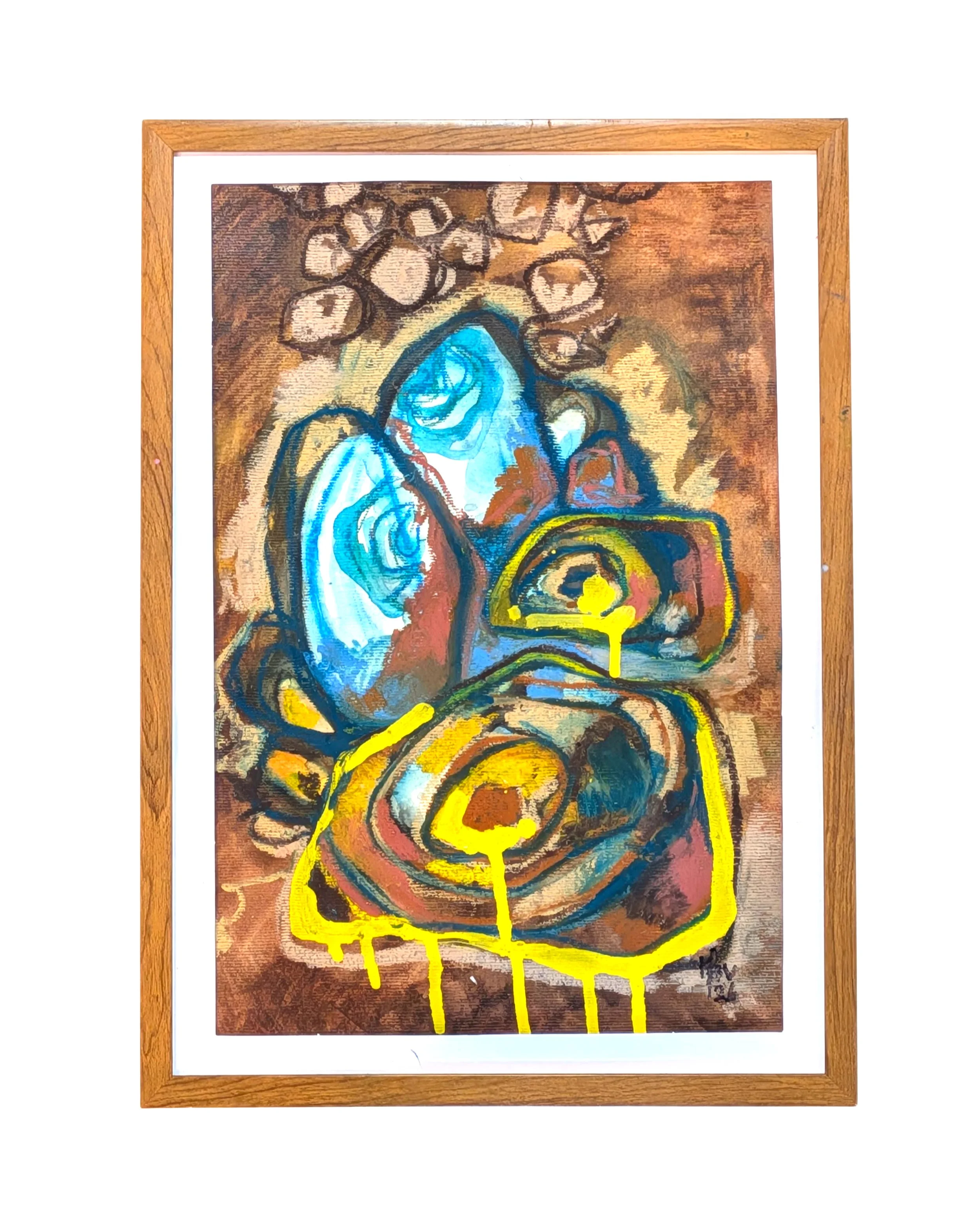 "Crushed granite" A3 Mixed media on paper.