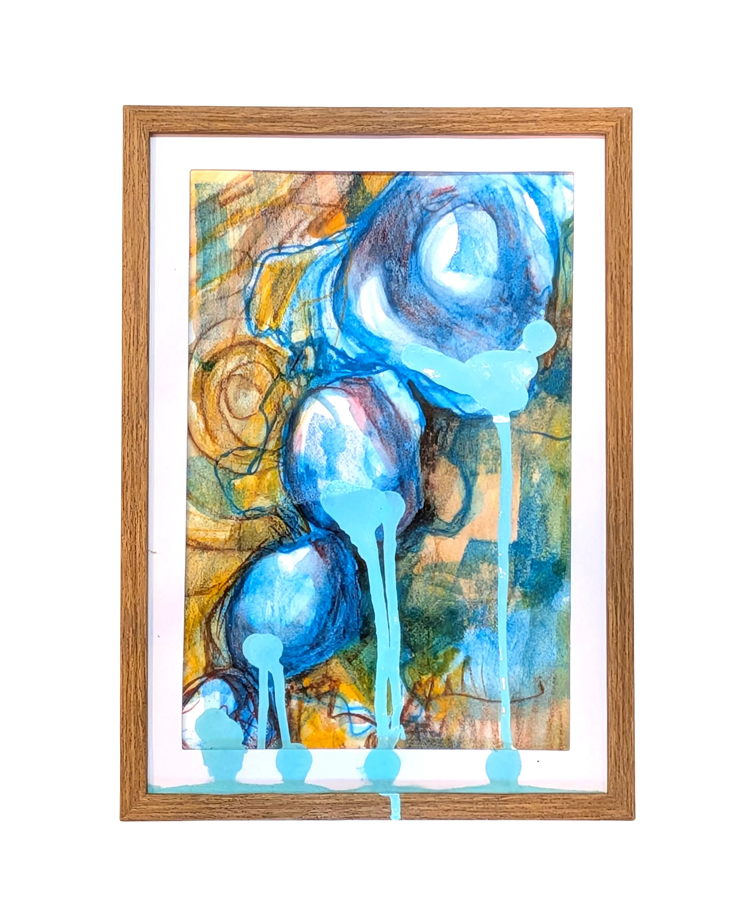 "River stones" A4 Mixed media on paper.
