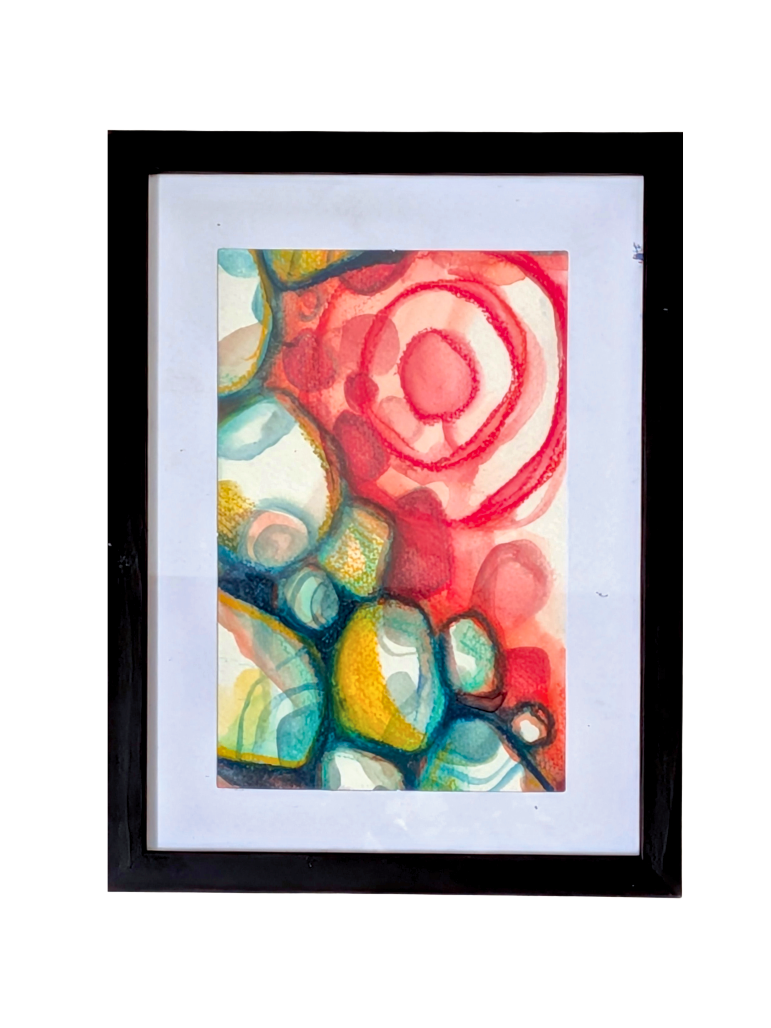 "Klarhed" - A5 - Vandfarve + pastel på papir.