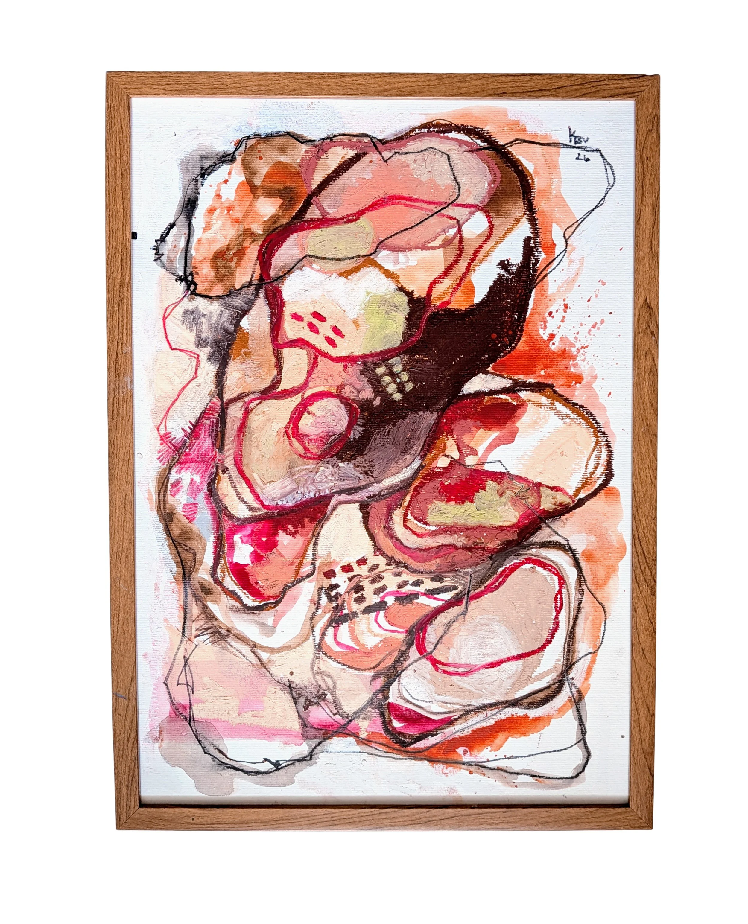 "Efterår" - A3 Oil pastels, watercolor + watercolor pencils on mixed media paper.