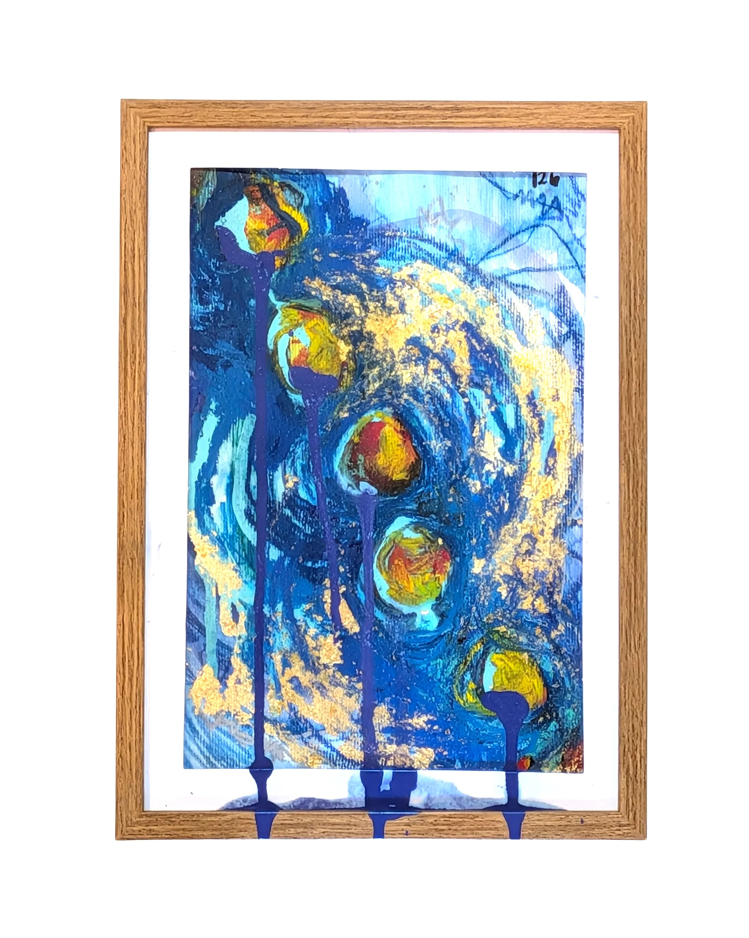 "Water ripples" A4 Mixed media on paper.