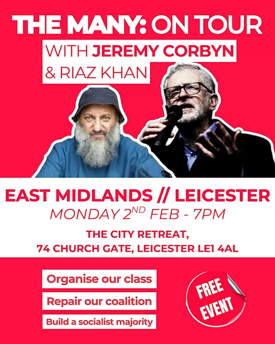 LEICESTER - An evening with Jeremy Corbyn