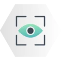 Icon of an eye inside a focus square, representing viewing or focus.