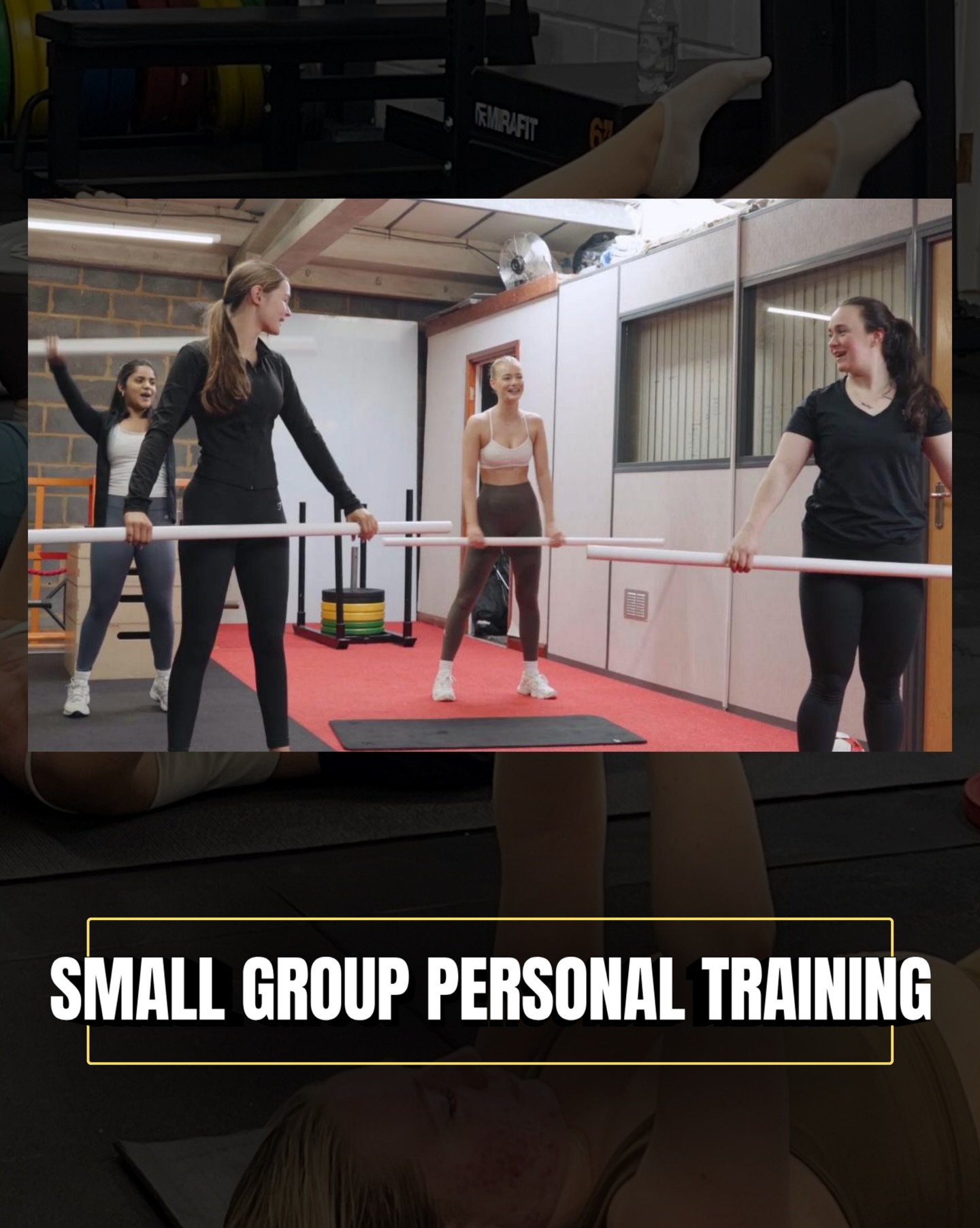 Personal training without the chaos of large classes.

Our Small Group PT is for adults who want:

&bull; Structure
&bull; Accountability
&bull; Measurable progress
&bull; Proper coaching

You train in a small group.
But you follow your own programme