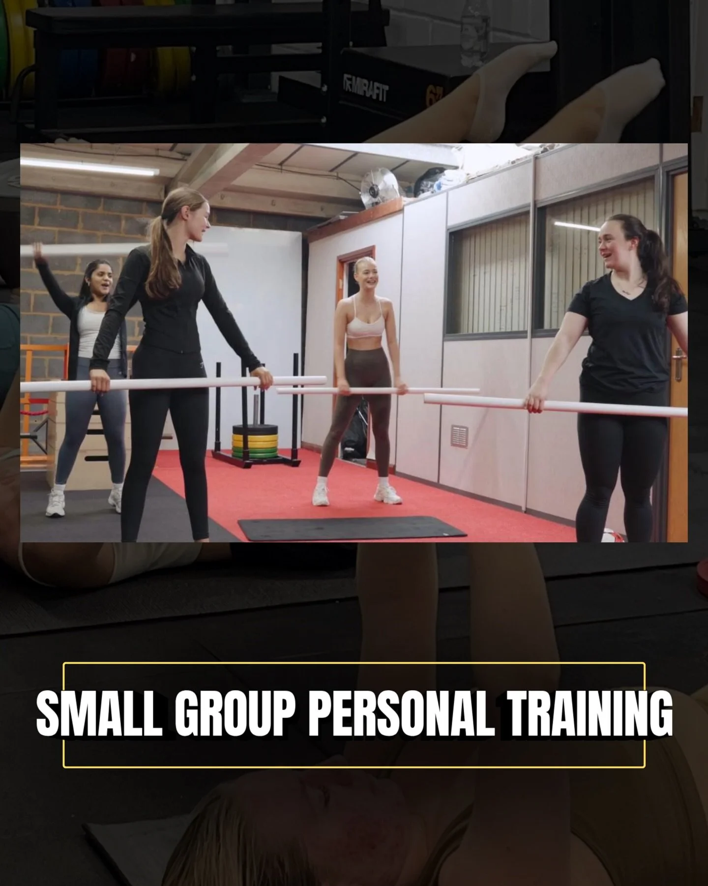 Personal training without the chaos of large classes.

Our Small Group PT is for adults who want:

&bull; Structure
&bull; Accountability
&bull; Measurable progress
&bull; Proper coaching

You train in a small group.
But you follow your own programme