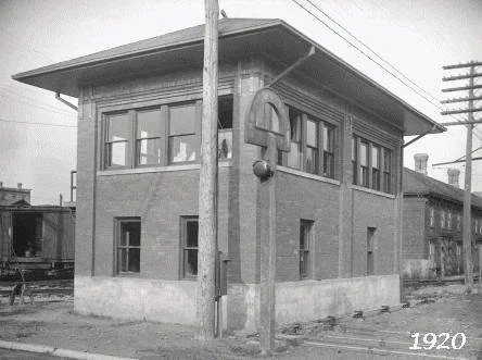 Historic photograph of BX Tower, St. Thomas, c. 1920