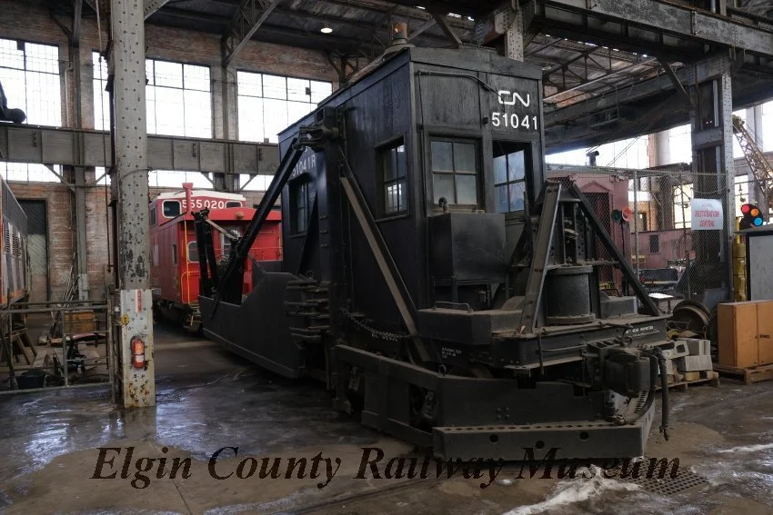 Jordan Spreader 51041 on display at the Elgin County Railway Museum