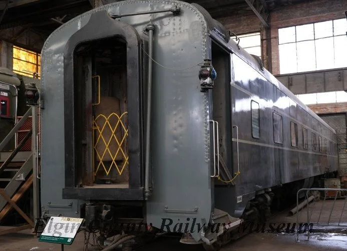 Pullman Sleeper 10075 "Cascade Lane" on display at the Elgin County Railway Museum