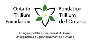 Logo of the Ontario Trillium Foundation with a stylized black and green flower and text in English and French.