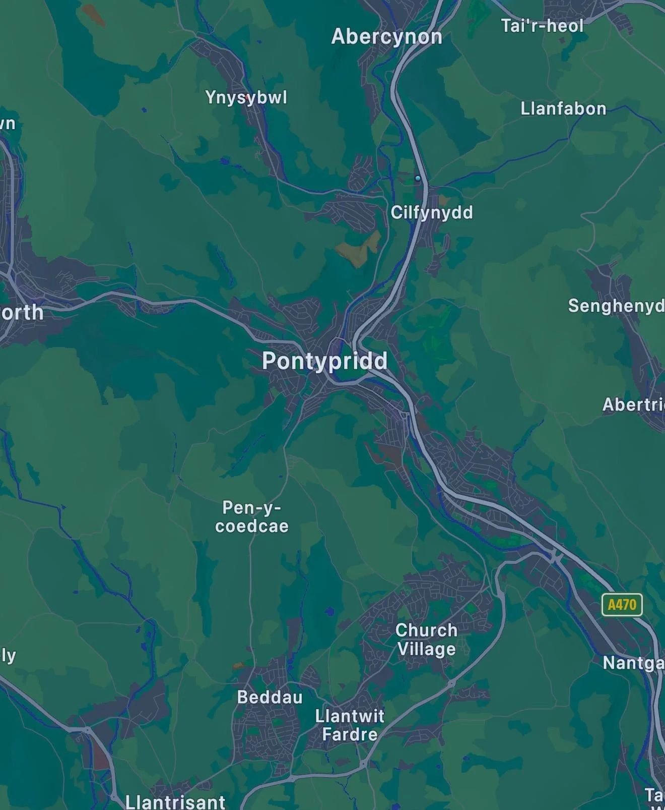 Pontypridd service area map for Wilkins Sliding Wardrobes