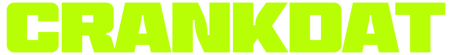 Bright green background with large black and green block letters spelling "CRACKEDAT".
